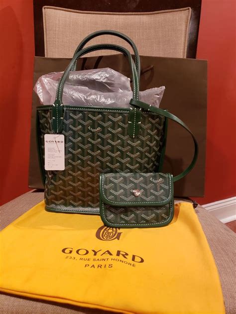 green goyard bag images|reversible goyard tote bag.